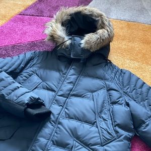 Men’s Andrew Marc Down Parka w/ Genuine Fur Trim
